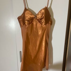 Mandarin Silk Slip Dress